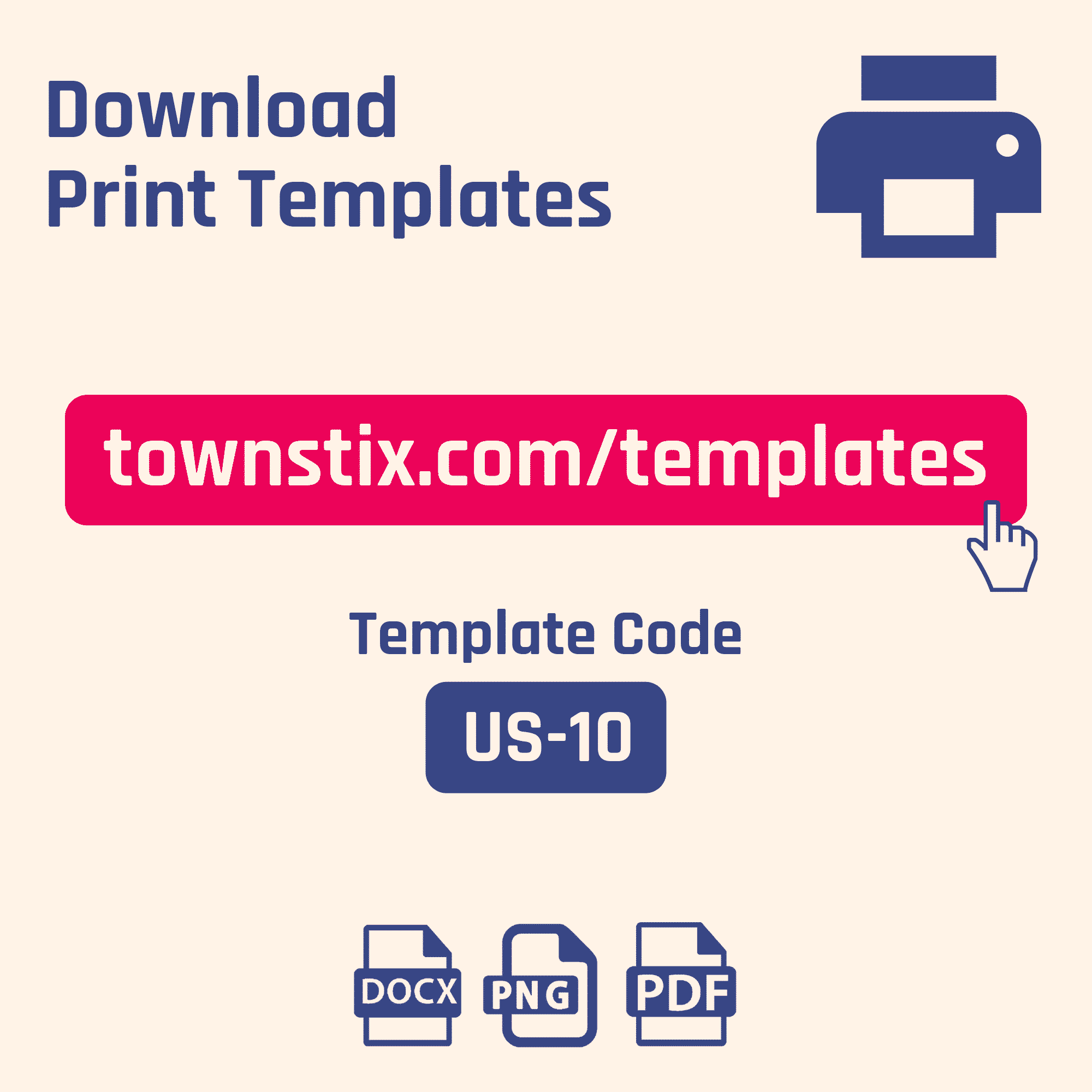TownStix 30 Sheets, Printable White Sticker Paper, Laser/Inkjet