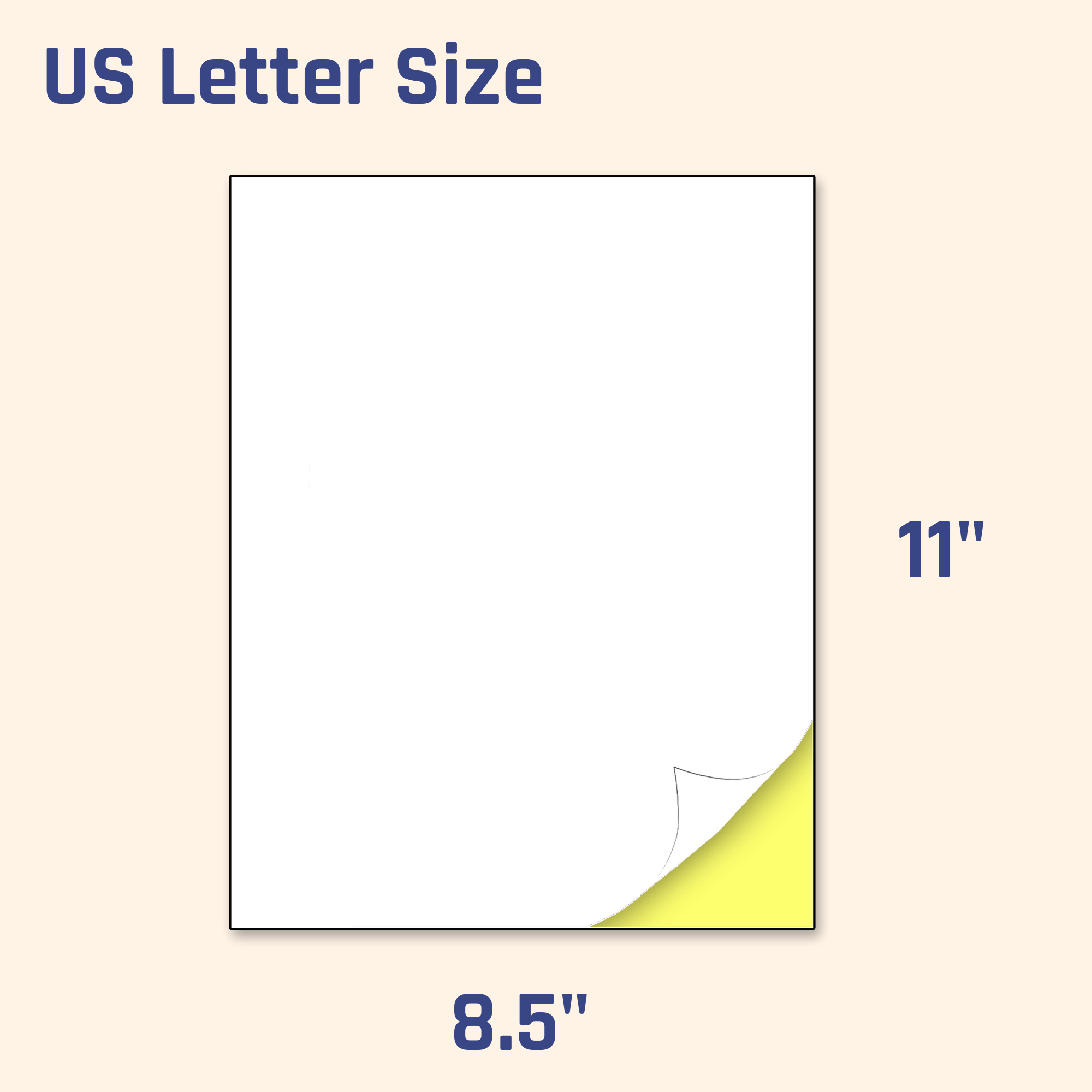 250 Pages, Sheet Labels Spectacle White Matte Sticker Paper, 8.5 x