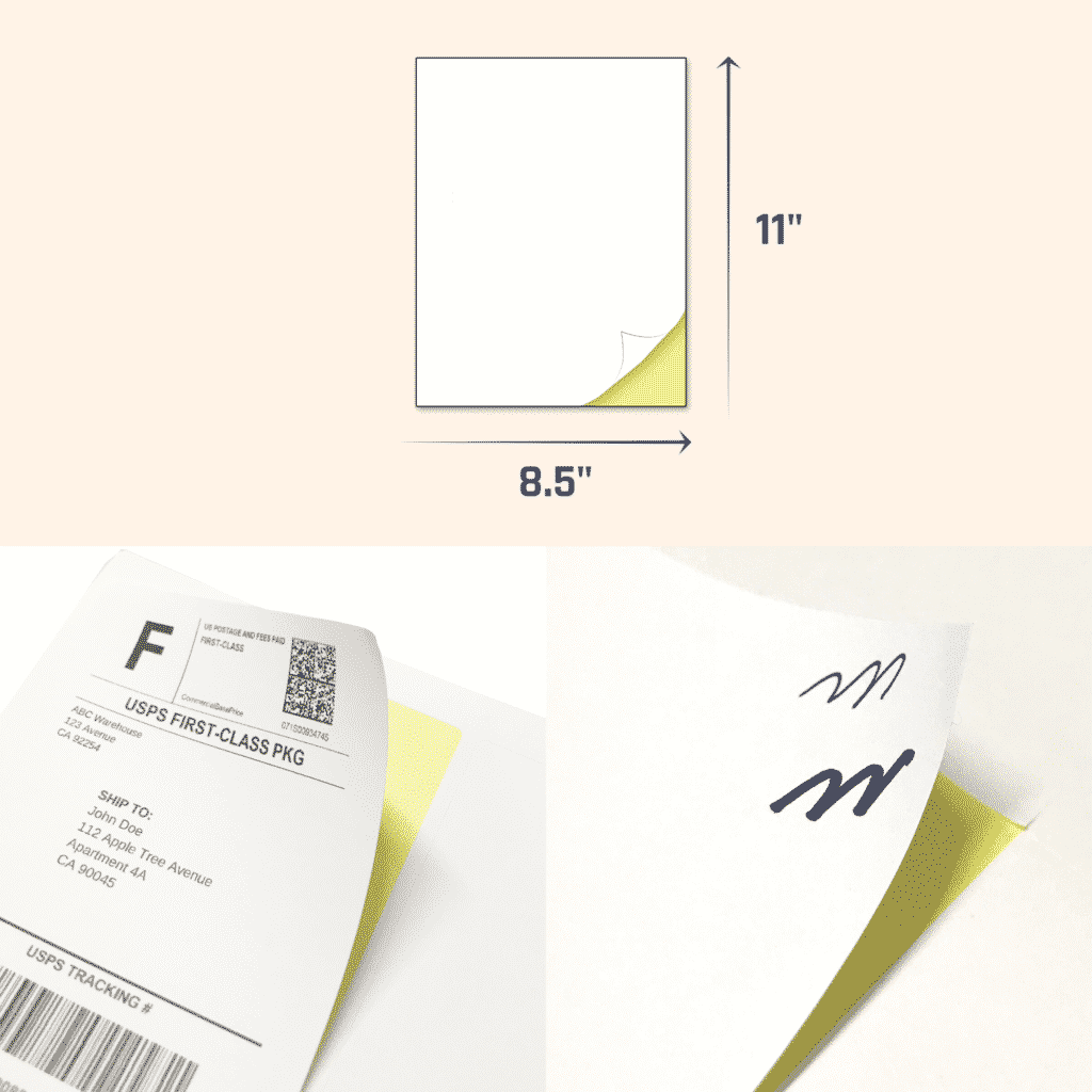 8.5x11 Sticker Paper - Printable - Matte White - 30  