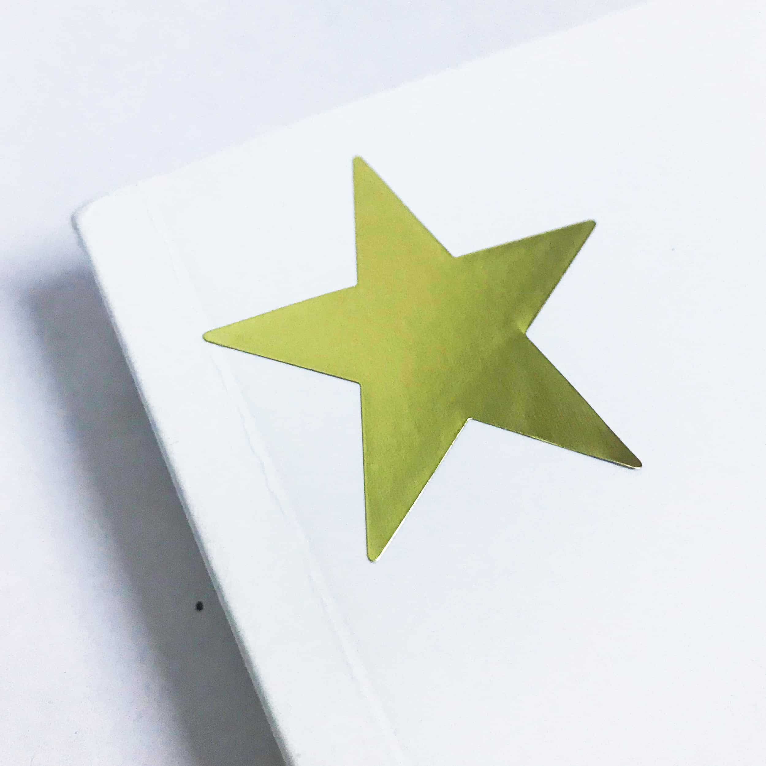 10 sheets Small Gold Color Foil Star Stickers for Kids Reward, 0.5