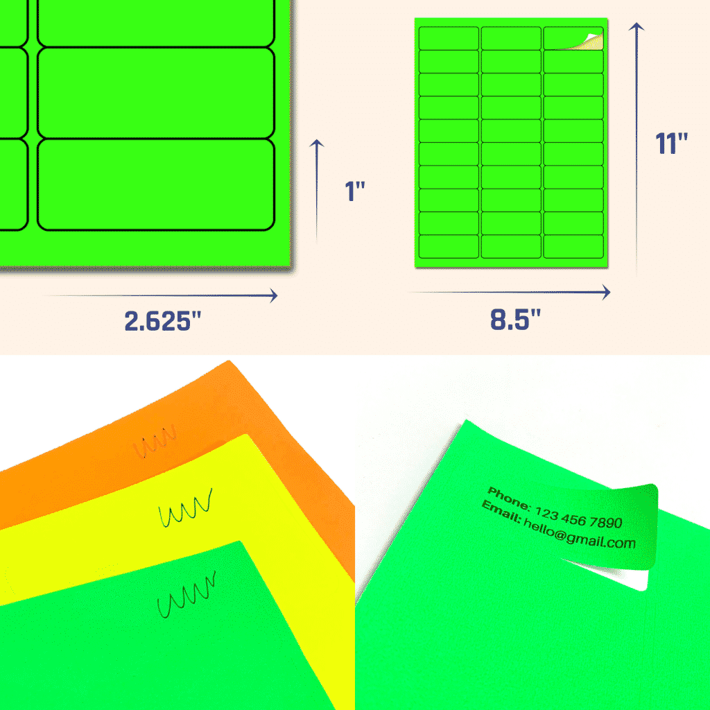 TownStix (2 x 4) 30 Sheets, Printable White Sticker Labels, Laser/Inkjet Printing - Matte, 10 per Page