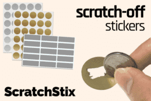 ScratchStix  Large Heart Scratch Off Stickers, Gray - TownStix