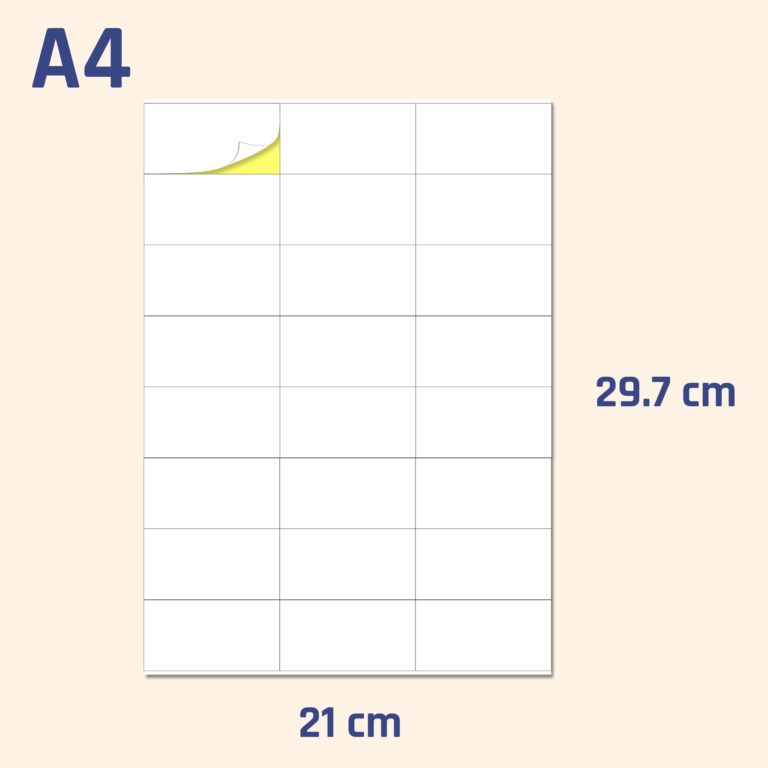 70 X 36 Mm - A4 White Stickers Labels Sheets - TownStix