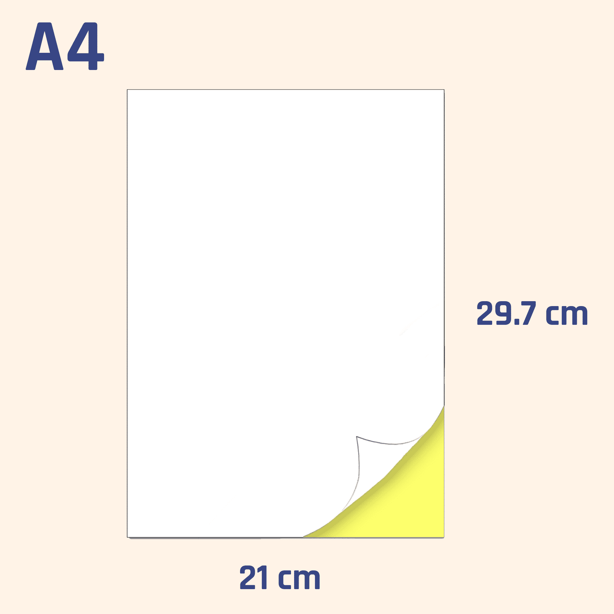 297 X 210 Mm A4 White Stickers Labels Sheets TownStix