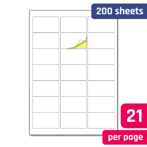 192 x 38 mm - A4 File Folder Stickers Labels Sheets - TownStix