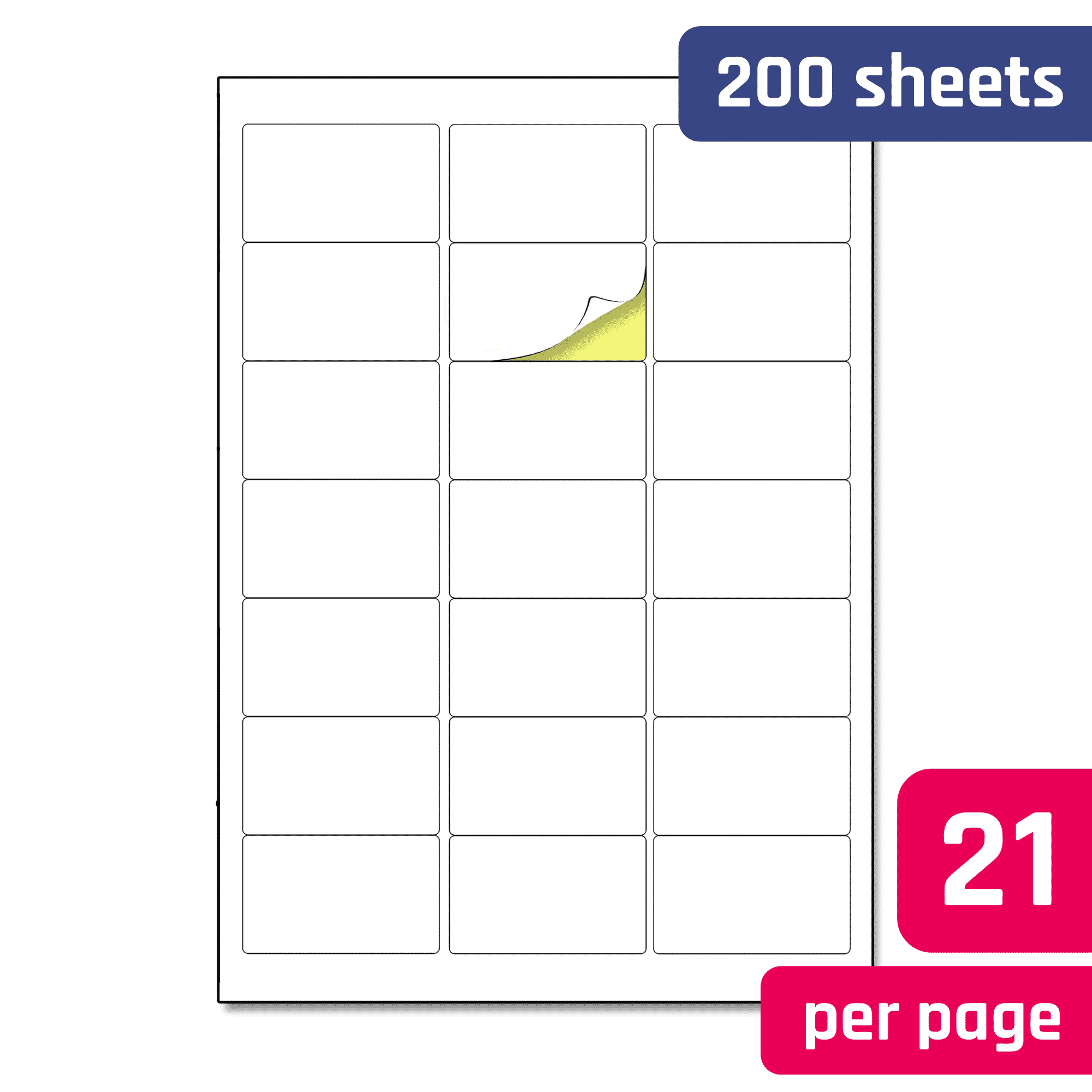 63 5 x 38 1 mm A4 White Stickers Labels Sheets TownStix