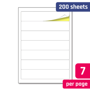 192 x 61 mm - A4 File Folder Stickers Labels Sheets - TownStix